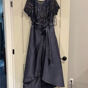 NWT - R&M Richards Navy Sequin Formal Dress